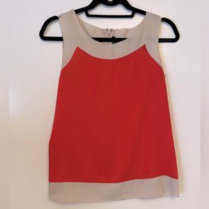 Ann Taylor Orange/Red Cream Tank Top